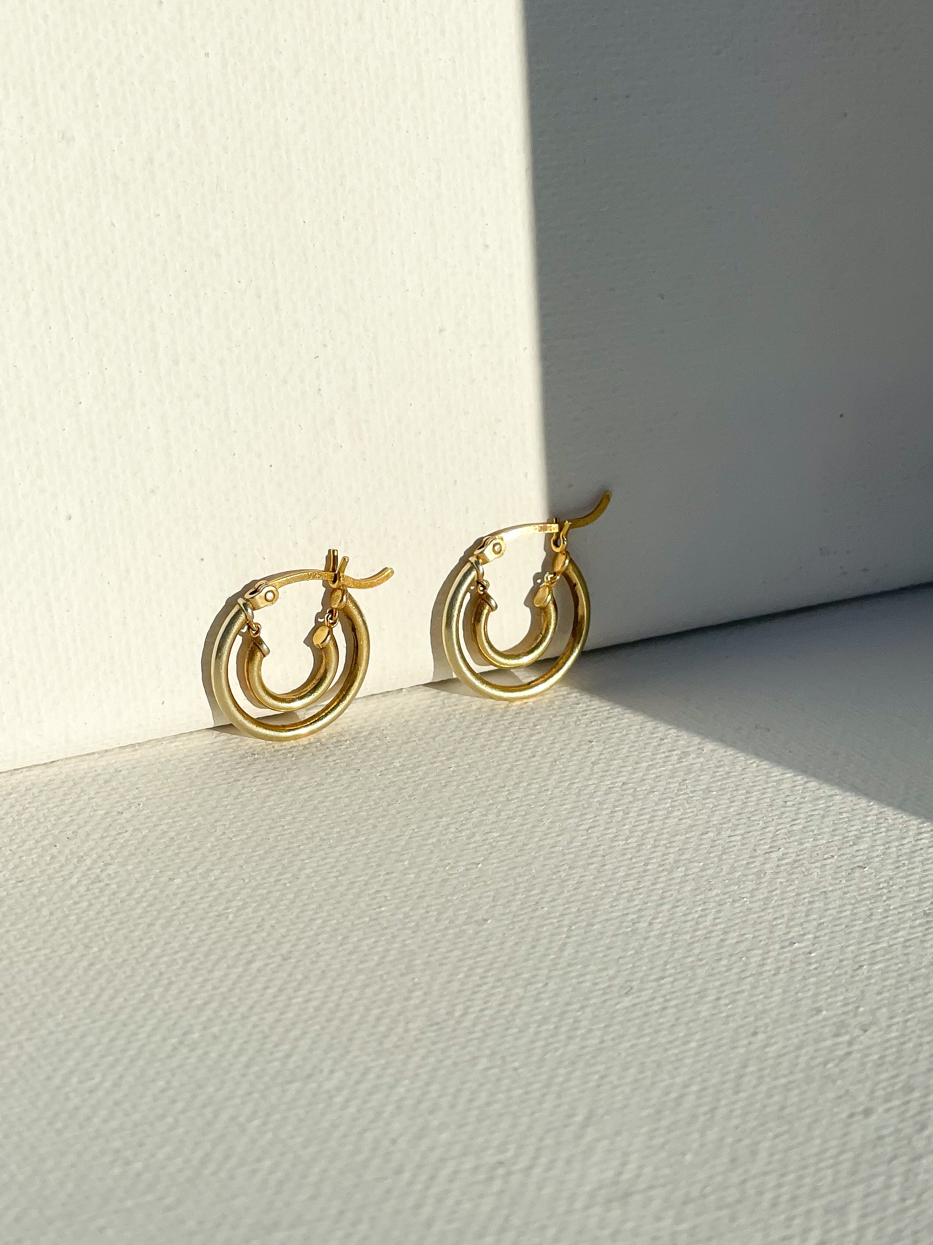 Gloria Double Hoops